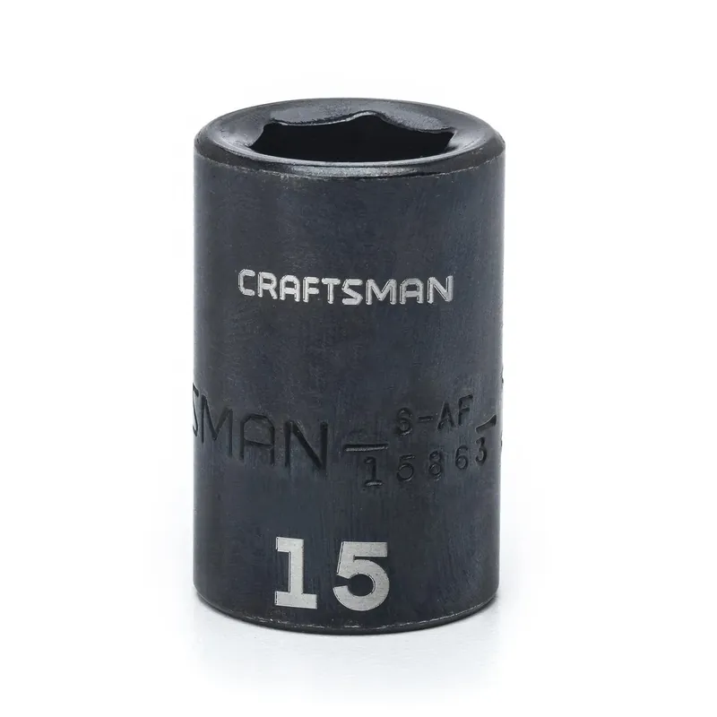 Craftsman 15 Mm X 1/2 In Drive Metric 6 Point Shallow Impact Socket