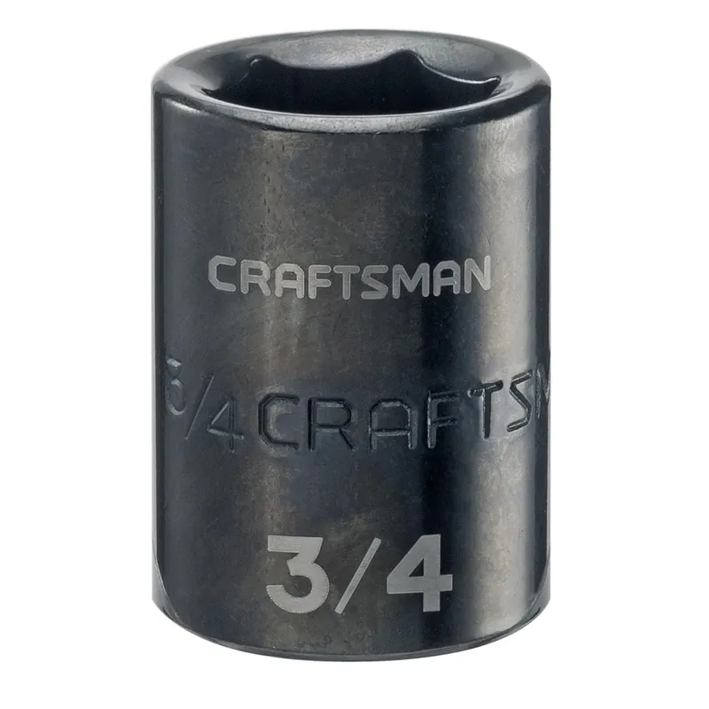 Craftsman 3/4 In X 1/2 In Drive Sae 6 Point Shallow Impact Socket