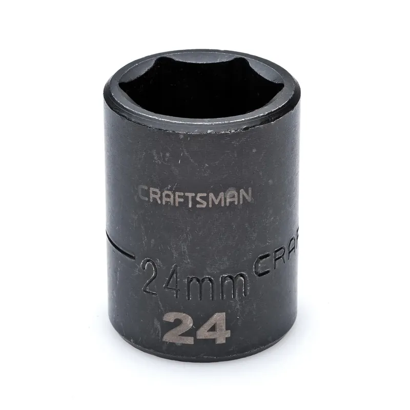 Craftsman 24 Mm X 1/2 Inch Drive Metric 6 Point Standard Impact Socket