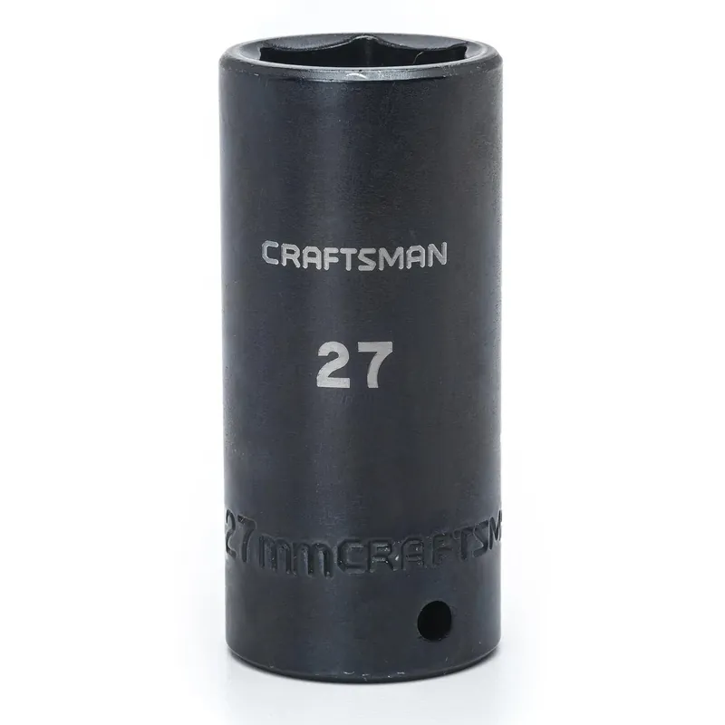 Craftsman 27 Mm X 1/2 In. Drive Metric 6 Point Deep Impact Socket