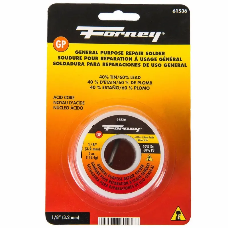 4 Oz Acid Core Wire Solder 0.13 In. Diameter Tin/lead Alloy 40/60