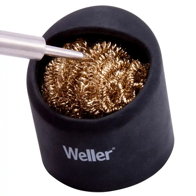 Brass Sponge Soldering Tip Cleaner With Silicone Holder 2 Pieces