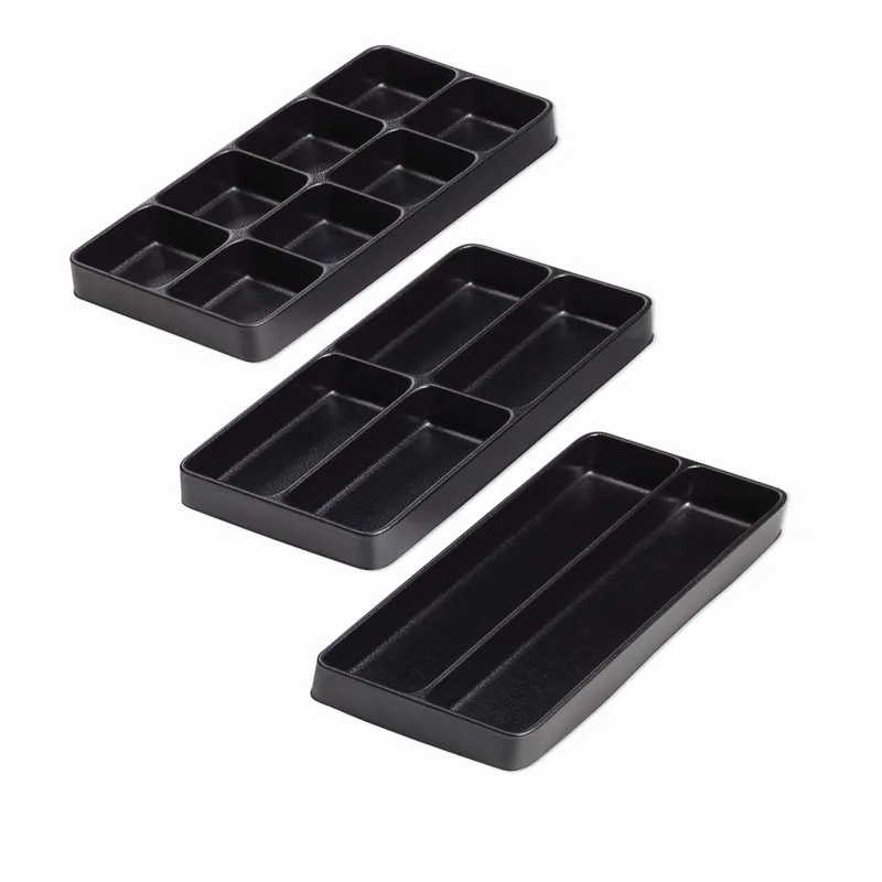 Tool Organizer With 14 Compartments - Durable Plastic, Black Finish