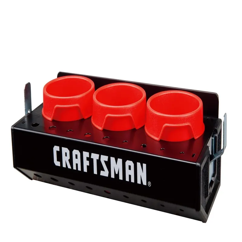 Craftsman Magnetic Spray Can Shelf With 3 Compartments Black/red