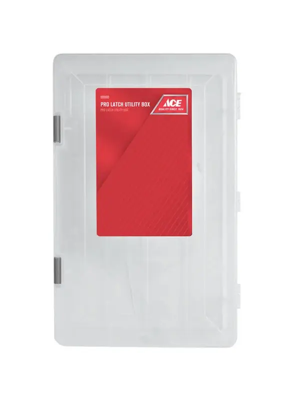 14 In. Clear Plastic Utility Box With Metal Hinge - Model Ace320508