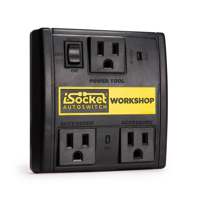 I-Socket Autoswitch Workshop Dust Control Switch – Black, 120V (1 Pack)