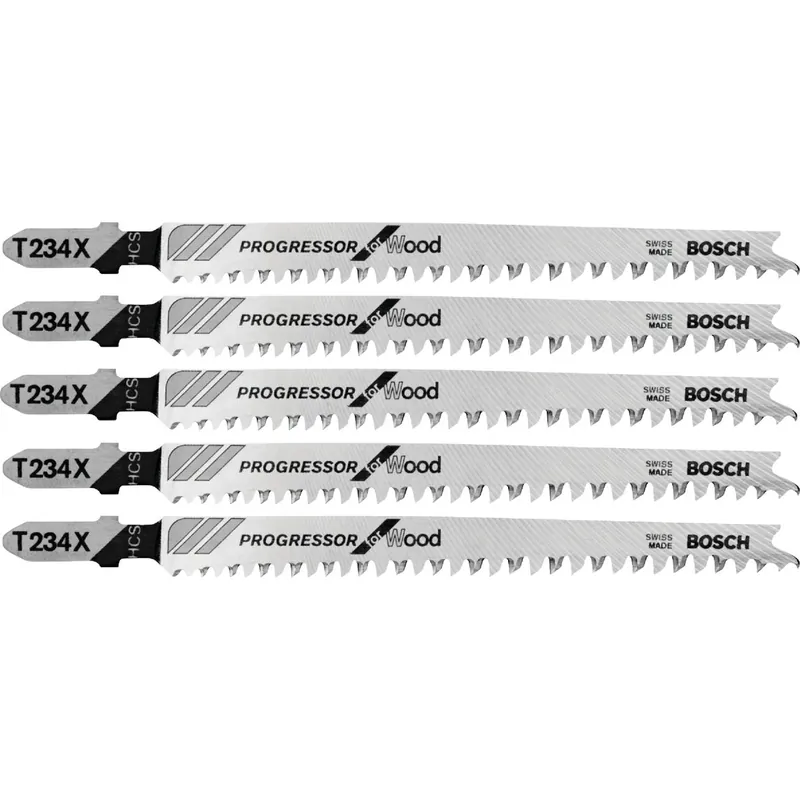 Bosch 4-1/2 In. High Carbon Steel T-Shank Jig Saw Blade 12 TPI 5 Pk