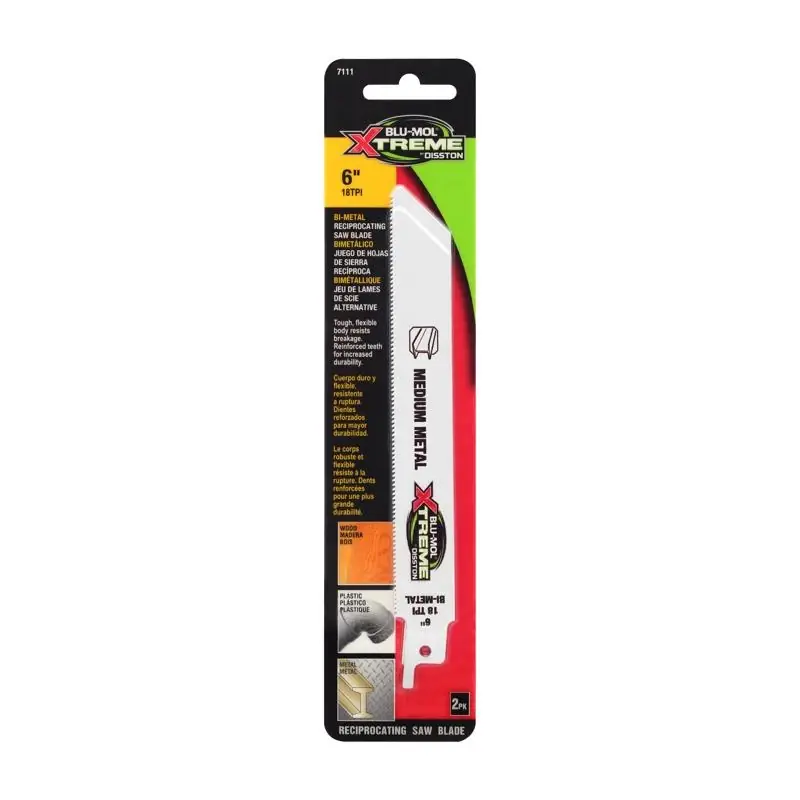 Blu-Mol Xtreme 6 In. Bi-Metal Reciprocating Saw Blade 18 TPI 1 Pk