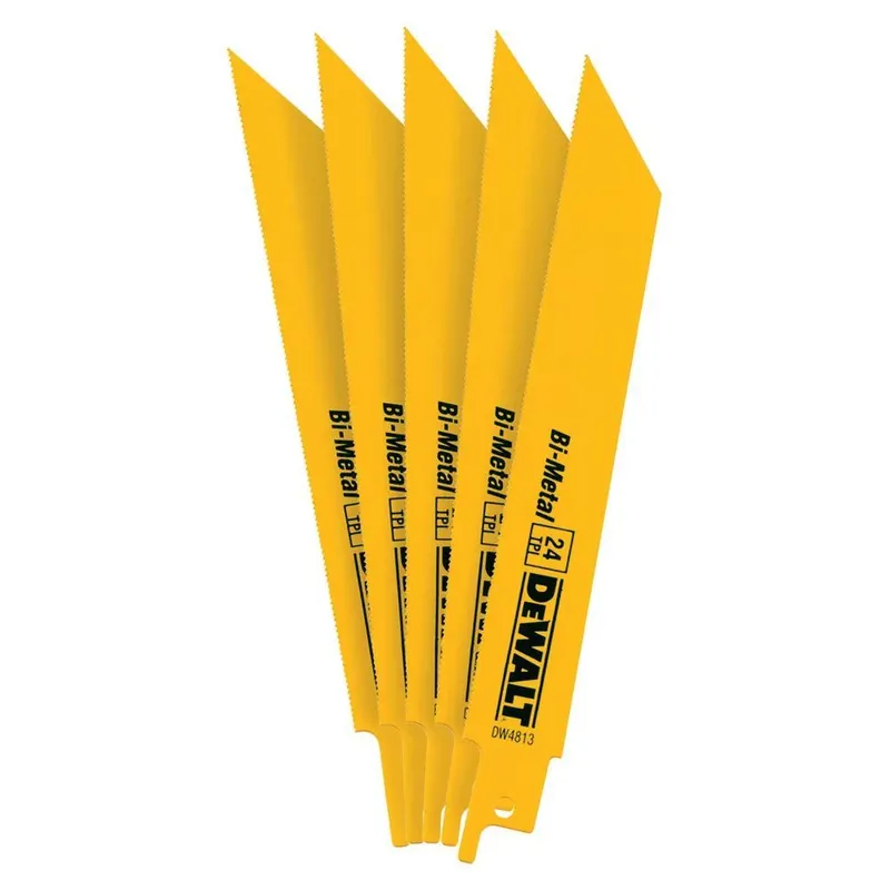 DeWalt 6 In. Bi-Metal Reciprocating Saw Blade 24 TPI 5 Pk