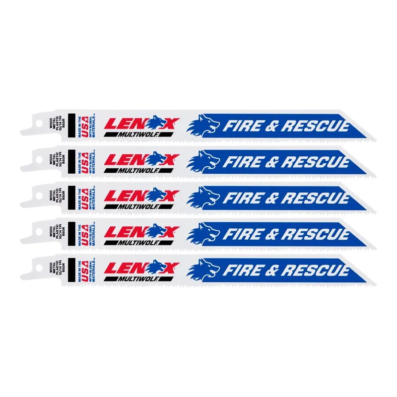 Lenox MULTIWOLF 8 In. Bi-Metal WAVE EDGE Reciprocating Saw Blade 10/14 TPI 5 Pk