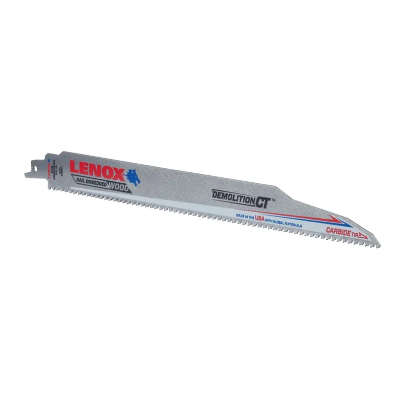 Demolition Reciprocating Saw Blade, Carbide Tipped, 6 TPI, 12-In.