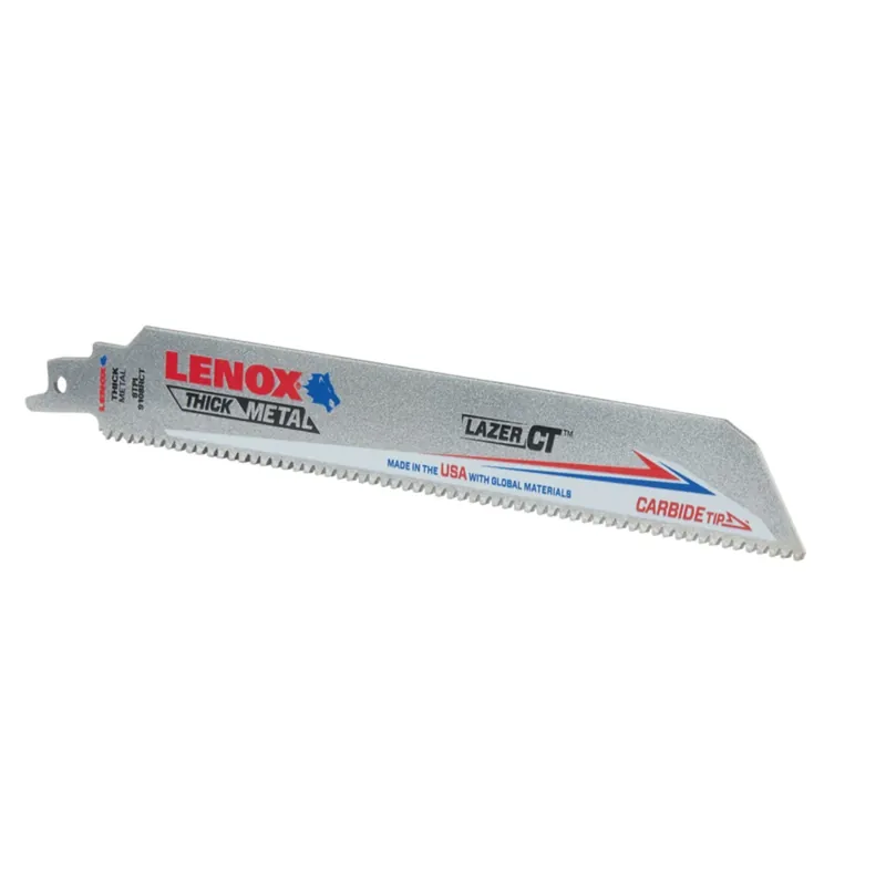 Lazer Reciprocating Saw Blade, Carbide Tipped, 8 TPI, 9-In.