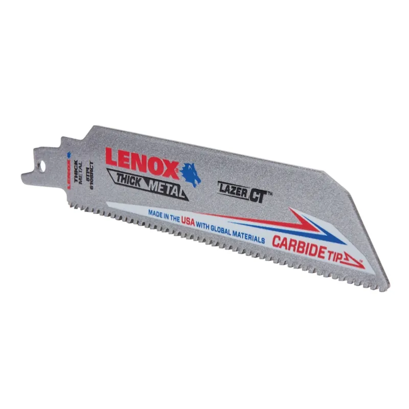 Lazer Reciprocating Saw Blade, Carbide Tipped, 8 TPI, 6-In.