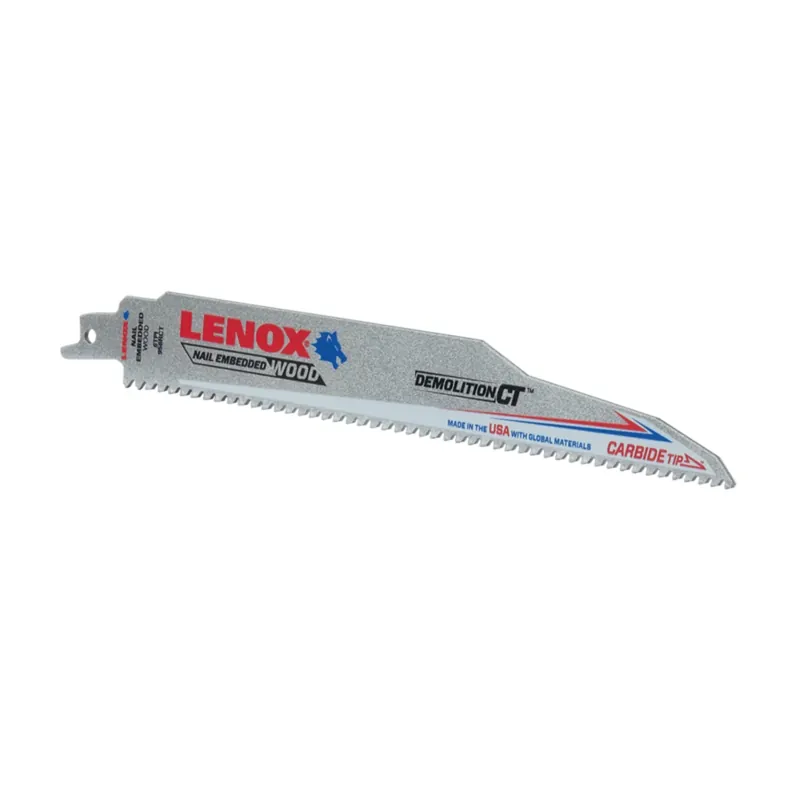 Demolition Reciprocating Saw Blade, Carbide Tipped, 6 TPI, 9-In.