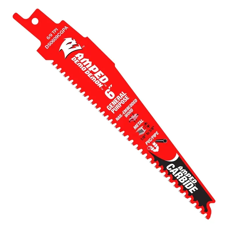 Diablo Demo Demon Amped 6 In. Carbide Tipped General Purpose Reciprocating Saw Blade 6/9 TPI 1 Pk