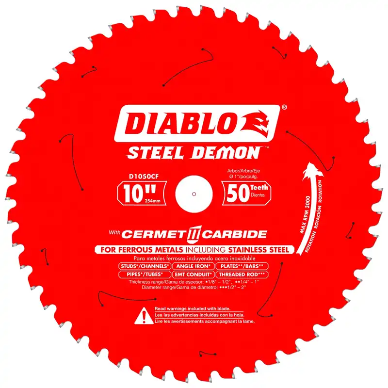 Diablo Steel Demon 10 In. D X 1 In. Cermet Metal Saw Blade 50 Teeth 1 Pk
