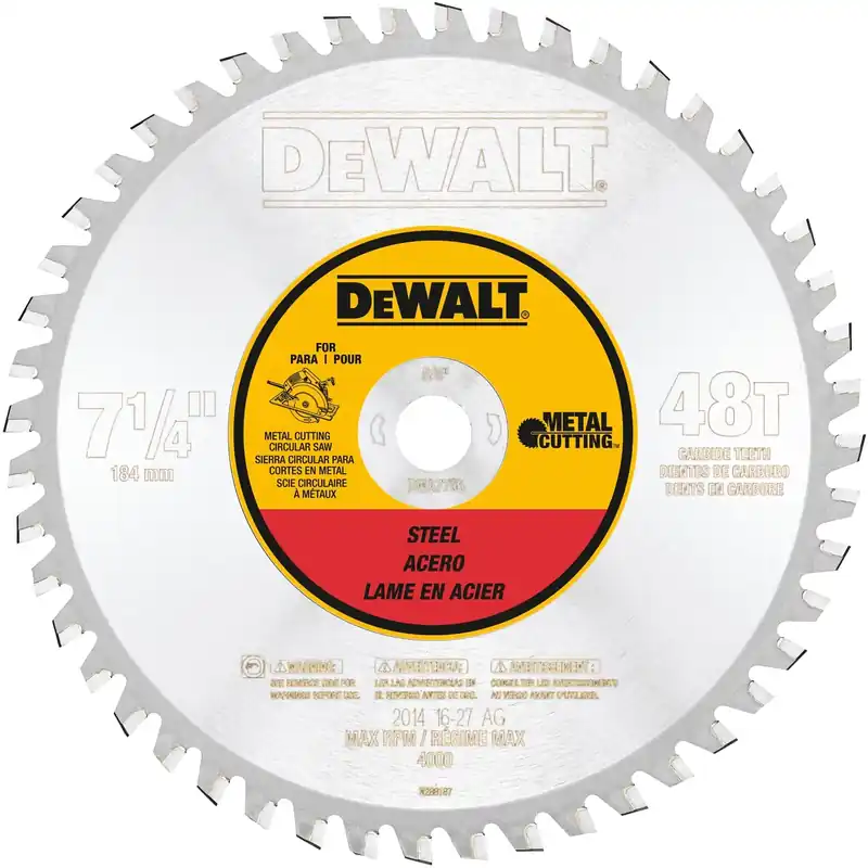 Ferrous Metal Cutting Blade, 48-Tooth X 7-1/4 In.
