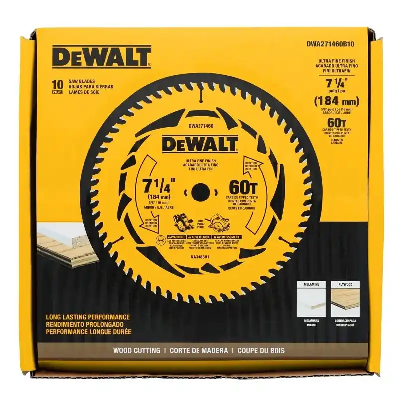 Circular Saw Blade, 60 Tooth, 5/8 In. Arbor, 7-1/4 In.
