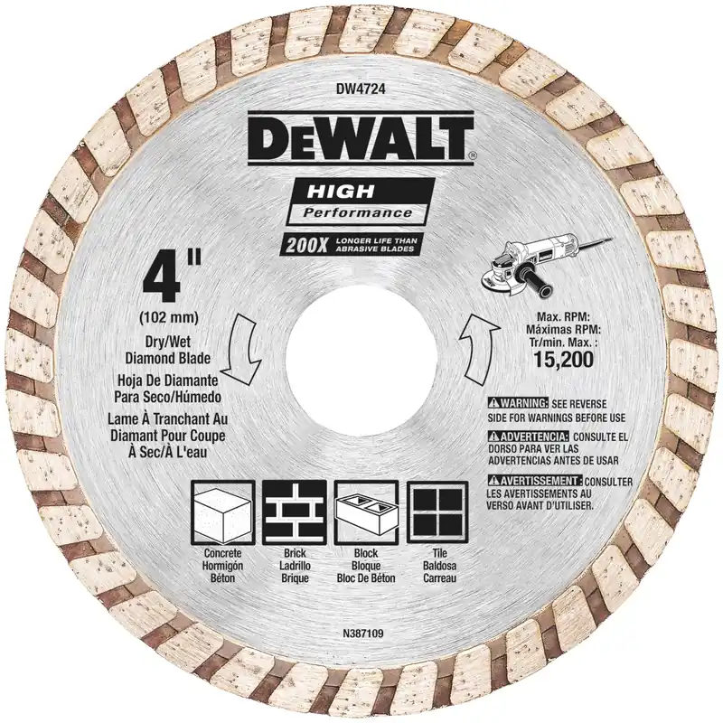 High-Performance Masonry Blade, 4 In.