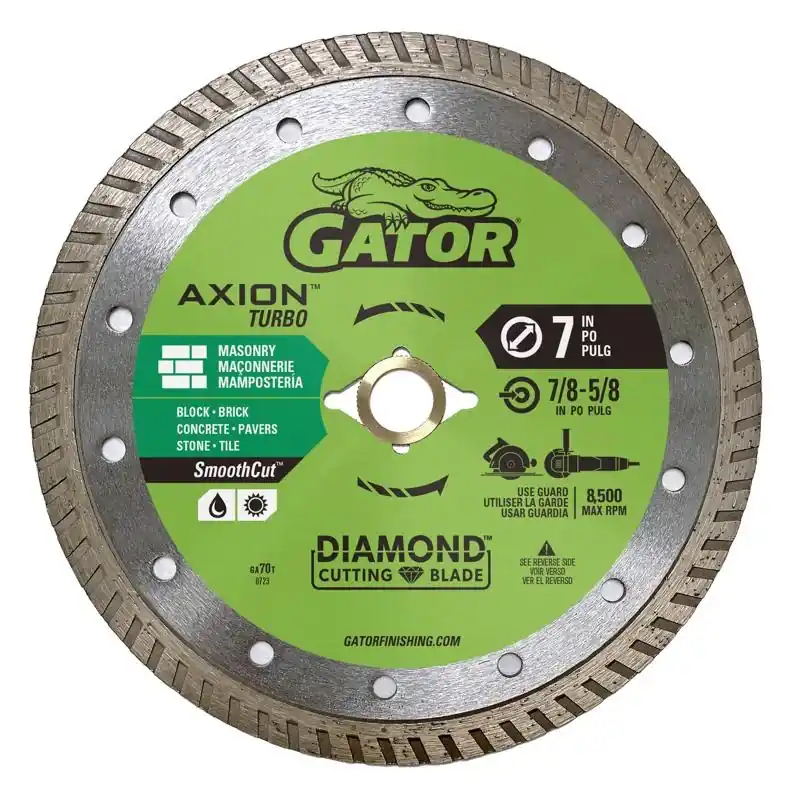 Gator SmoothCut 7 In. D X 5/8 And 7/8 In. Diamond Turbo Rim Saw Blade 1 Pk