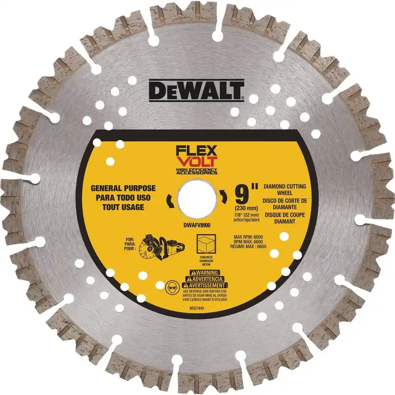 Flexvolt 9 In. Segmented Diamond Concrete Cut-off Wheel Dwafv8900