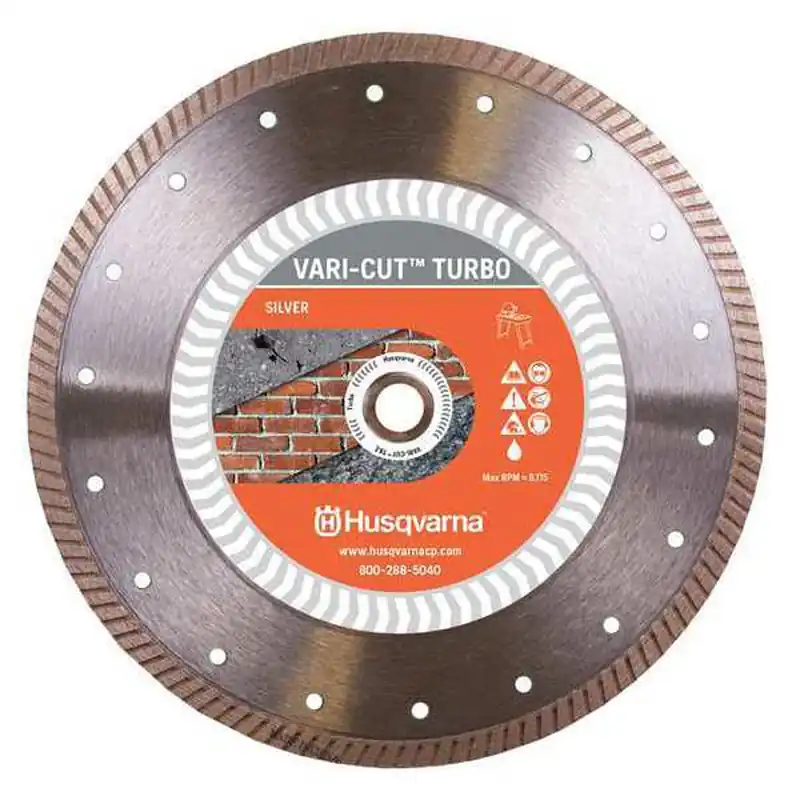 Vari-cut Turbo 7 In. Diamond Saw Blade, 5/8 And 7/8 In. Arbor Sizes