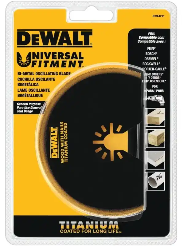 DeWalt Universal Fitment Bi-Metal Semi-Circle Oscillating Blade 1 Pk