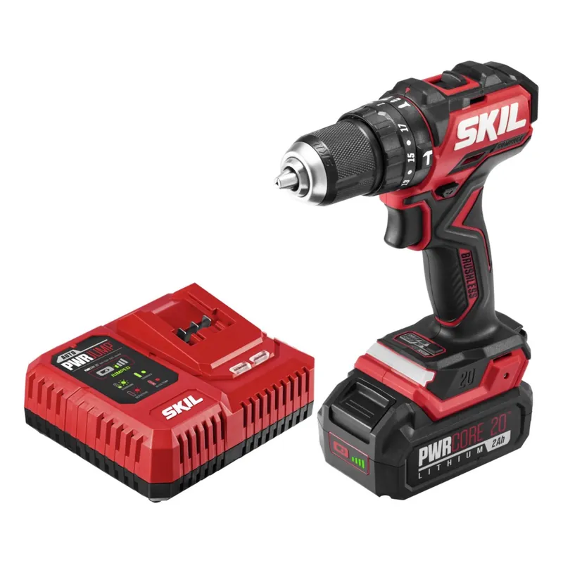 Pwr Core 20 1/2 In. Brushless Cordless Compact Hammer Drill Kit With Battery