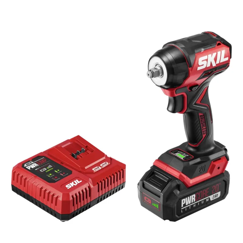 Pwr Core 20 3/8 In. Cordless Brushless Compact Impact Wrench Kit With Battery & Charger