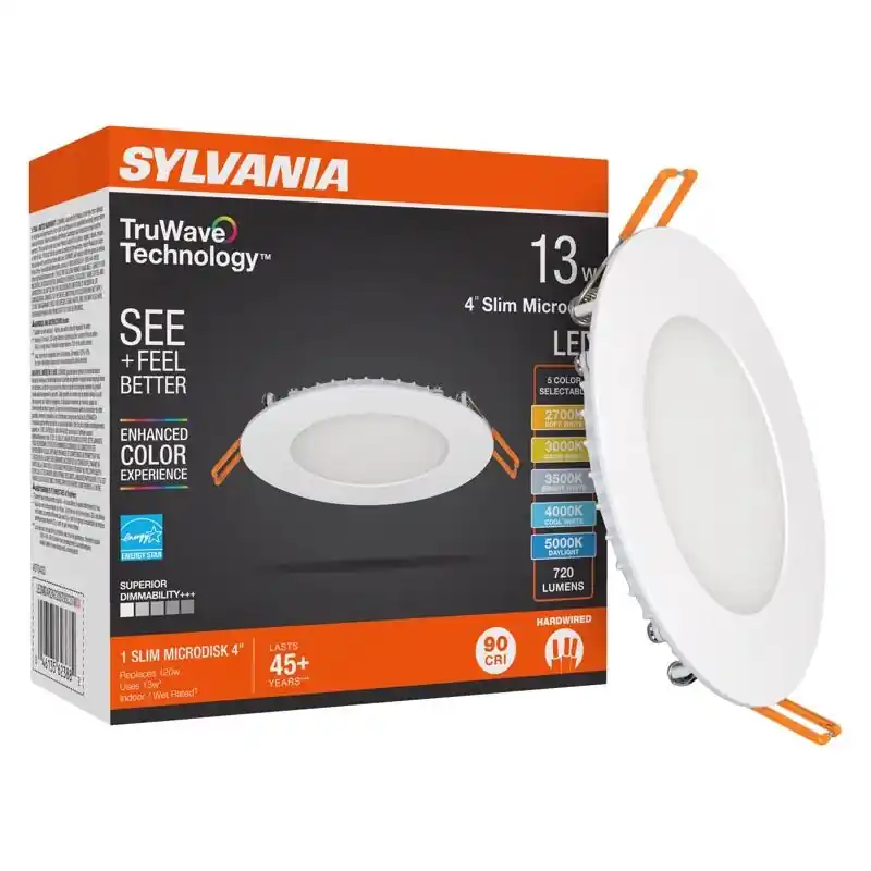 Truwave 13 Watt Canless Recessed Downlight, 4 Inch, Energy Star Certified