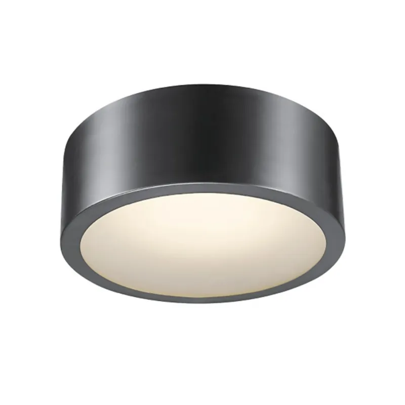 Edinburg Black Iron Led Integrated Flush Mount Ceiling Light 4.02 In. H