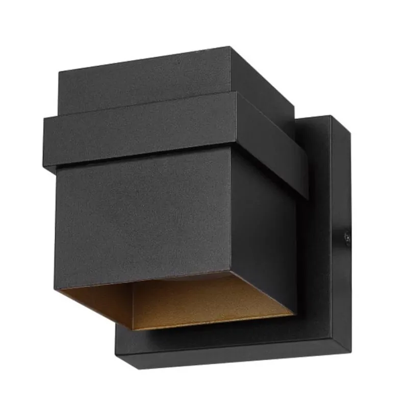 Matte Black Petite Outdoor Wall Sconce – 1 Light, Hardwired – Globe Electric