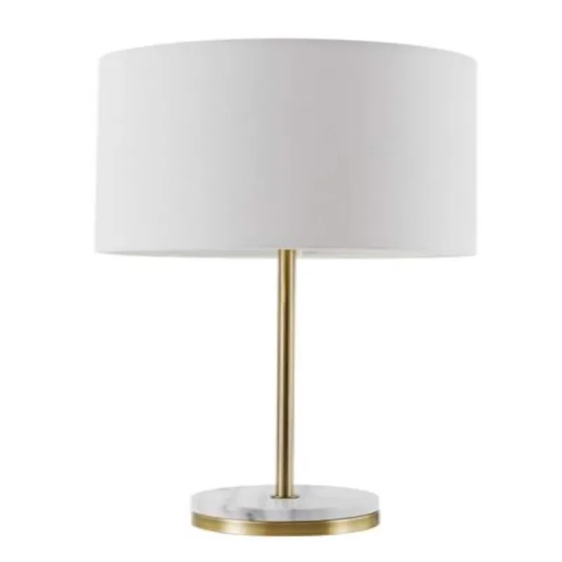Versailles Table Lamp, Soft Gold Finish, Ffaux Marble AccentS, 19-In.