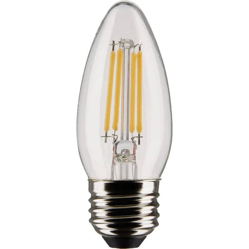 Satco B11 E26 (Medium) Filament LED Bulb Warm White 60 Watt Equivalence 2 Pk