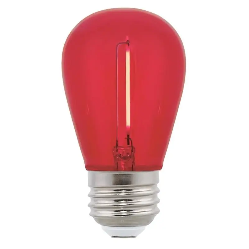 Westinghouse Edison Style S14 E26 (Medium) LED Bulb Red 40 Watt Equivalence 1 Pk