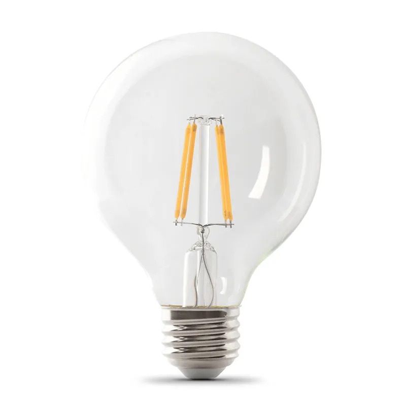 Feit G25 E26 (Medium) Filament LED Bulb Soft White 100 Watt Equivalence 3 Pk