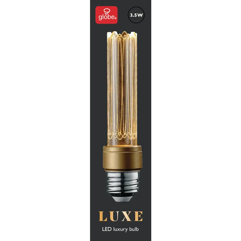 Globe Electric Luxe Tube E26 (Medium) Filament LED Bulb Warm White 40 Watt Equivalence 1 Pk
