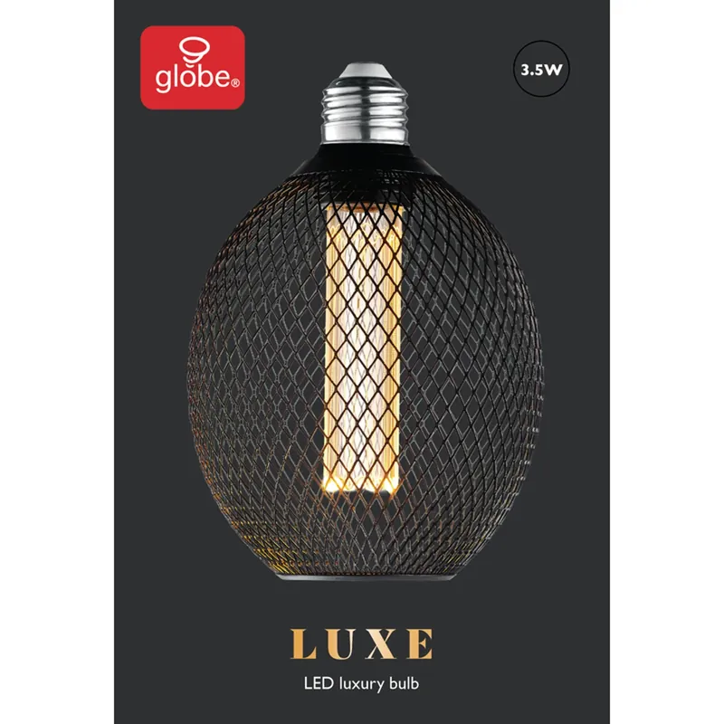 Globe Electric Luxe G40 E26 (Medium) Filament LED Bulb Amber Soft White 40 Watt Equivalence 1 Pk