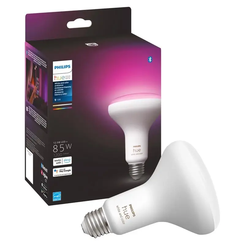 Philips Hue Br30 E26 Smart Led Bulb White 85 Watt Equivalence