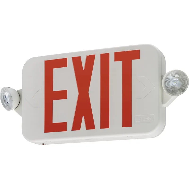 Hardwired Led White Exit Sign And Emergency Light Model 269xvw