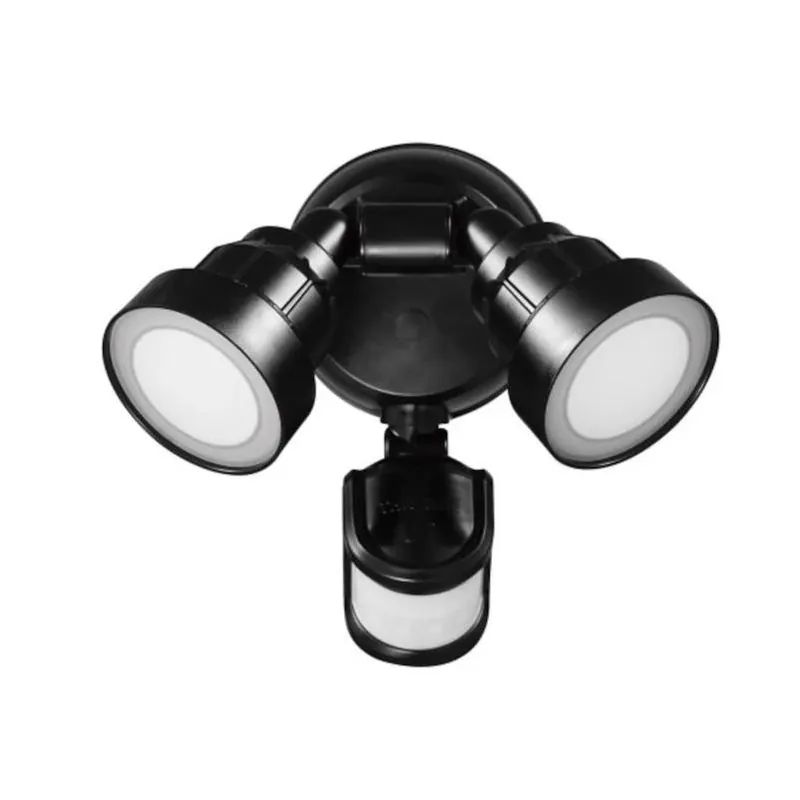Globe Electric Outdoor Motion Sensor LED Security Light – Hardwired Black, 1400 Lumens