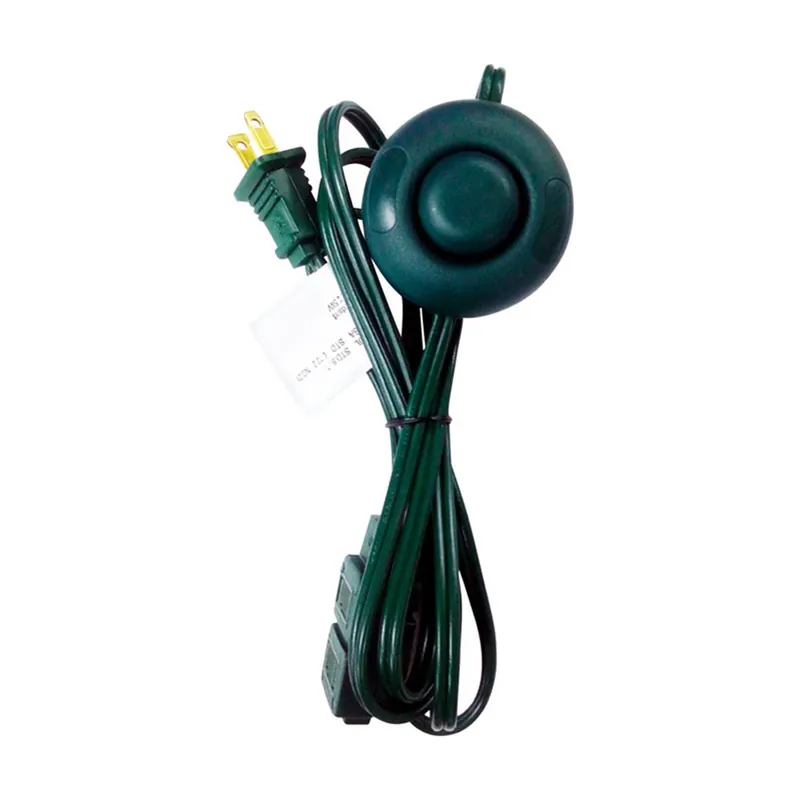 Indoor 6 Ft. Green Extension Cord With Switch 18/2 For Safety And Convenience