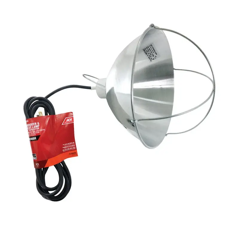 250 Watt Brooder And Heat Lamp With Aluminum Reflector And Porcelain Socket