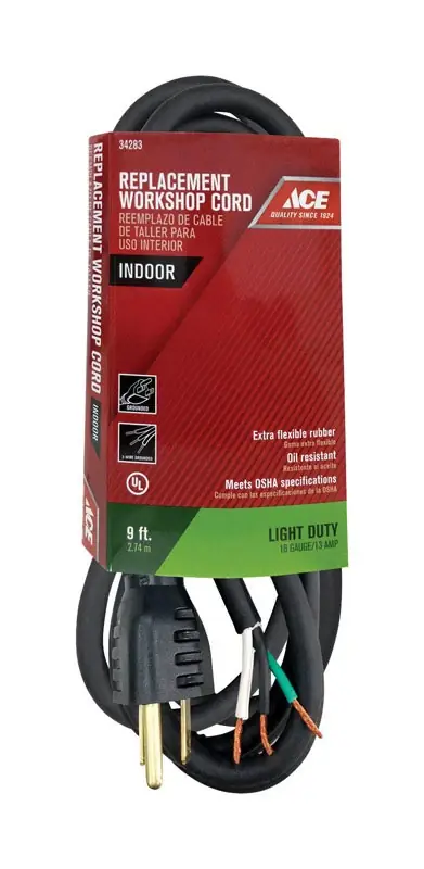 16/3 Sjo 125 Volt 9 Feet Long Appliance Cord