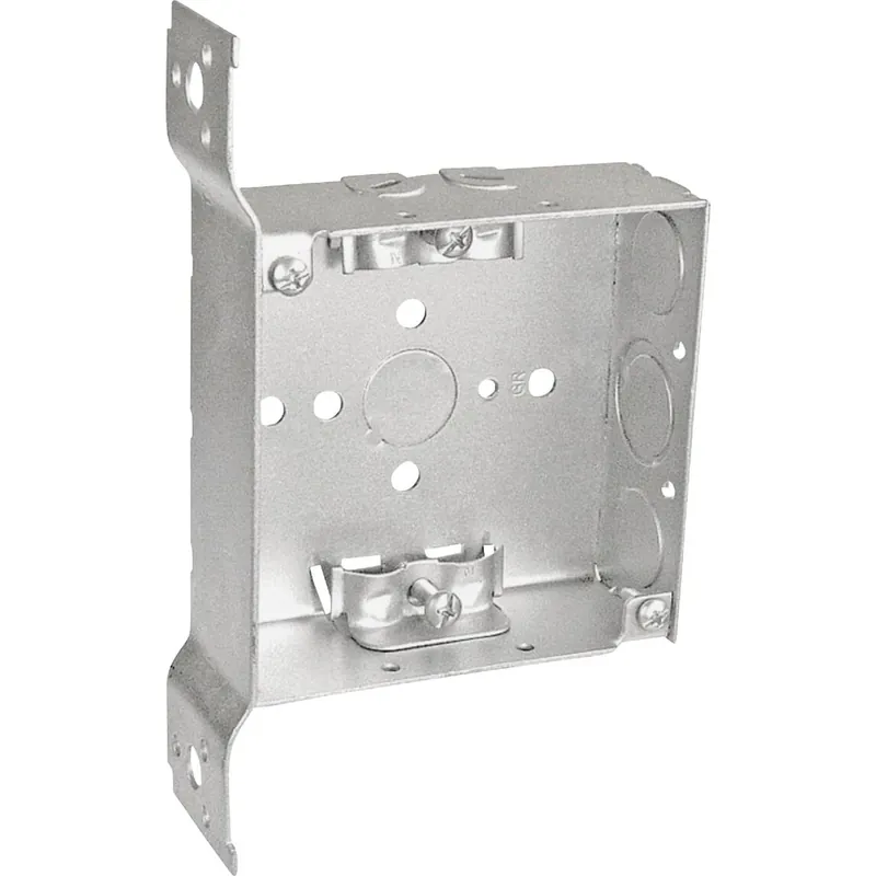 4 In. X 4 In. Welded Steel Square Electrical Box With Bracket Mount