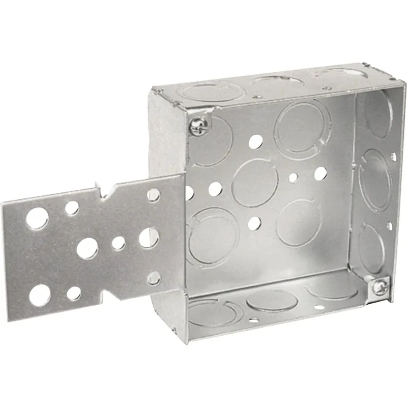 B Bracket Mount 4 In. X 4 In. Square Box With Off-center Knockouts