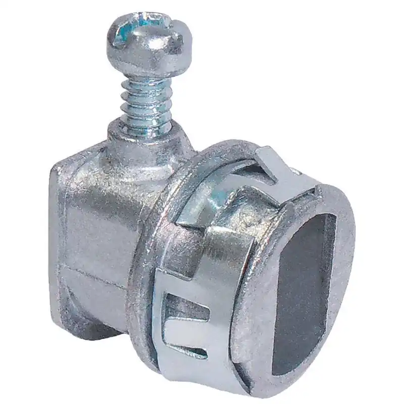 Sigma Engineered Solutions Snap Lock 3/8 In. D Die-Cast Zinc Flex Connector For AC And MC 25 Pk