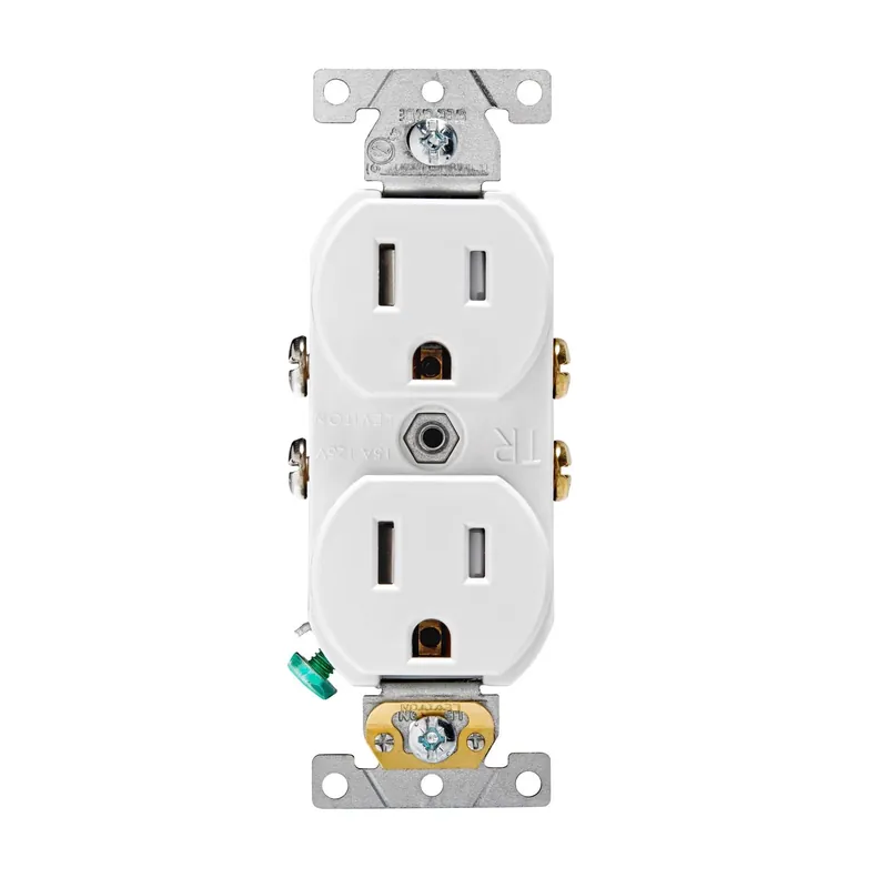 Leviton 15 Amps 125 V Duplex White Outlet 5-15R 1 Pk