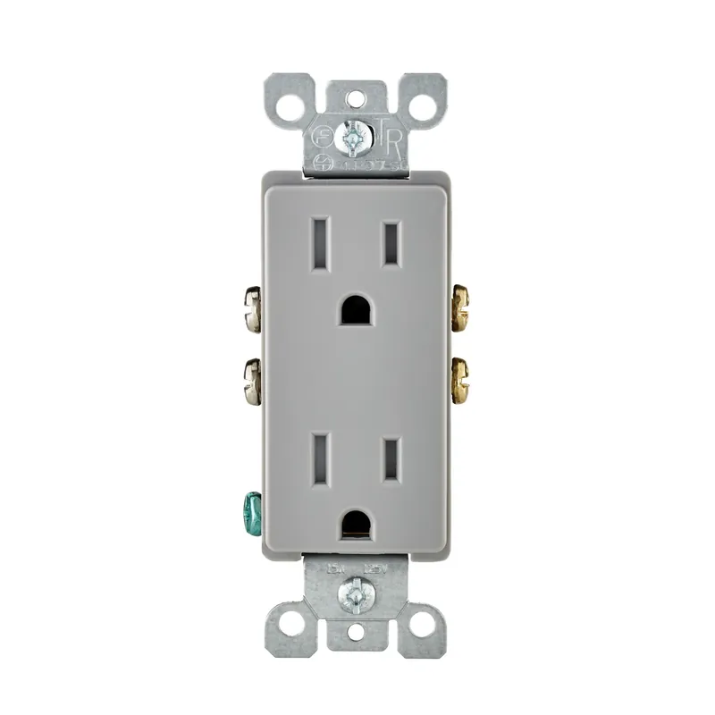 Leviton 15 Amps 125 V Duplex Gray Outlet 5-15R 1 Pk