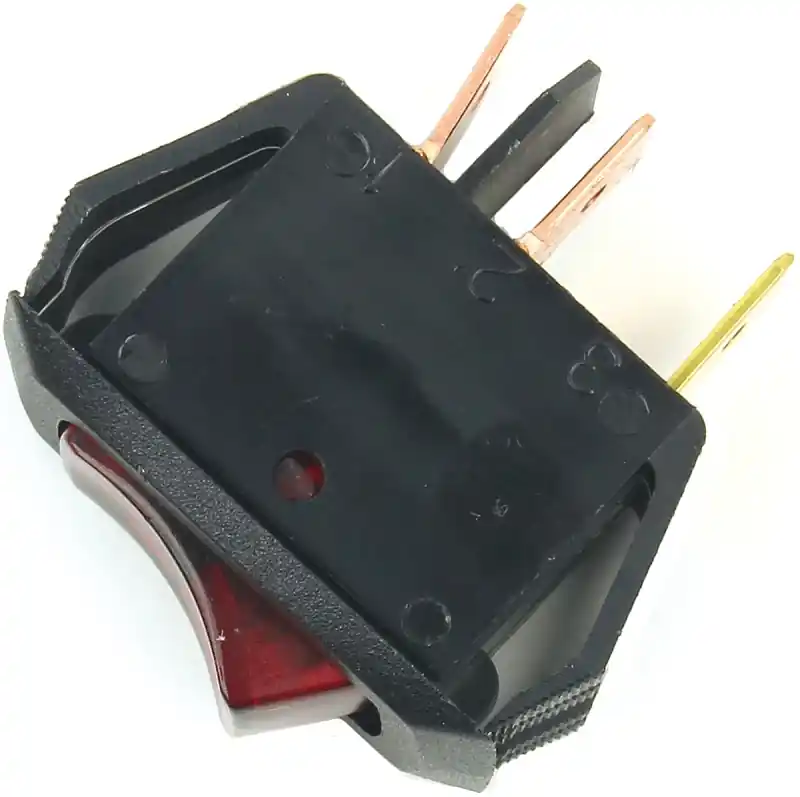 Jandorf 16 Amps Single Pole Rocker Appliance Switch Black/Red 1 Pk